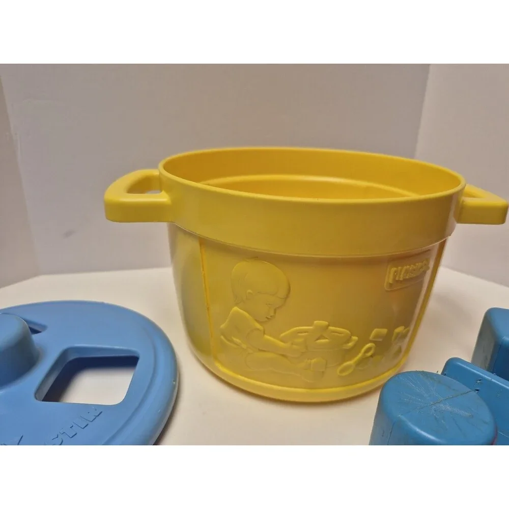 Vintage Playskool 1984 My Shape 'N Stir Pot Complete Set